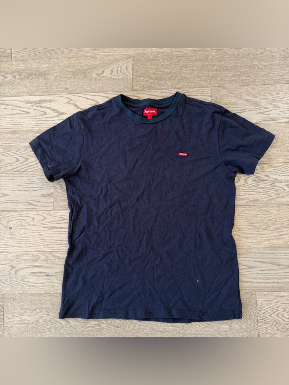 Supreme navy Small Logo Tee